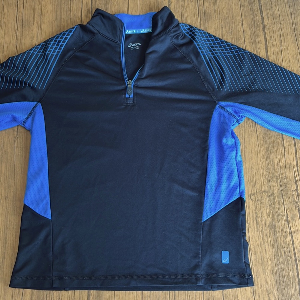 UNISEX ASICS workout top, 1/2 zip, long sleeve